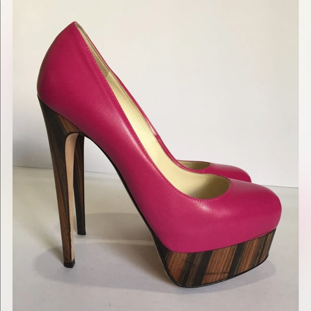 Brian Atwood Pink Platform Heels